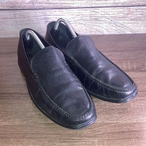 EUC Cole Haan NikeAir Men's US SZ 11 Black Slip-On Leather Loafer Dress Shoes